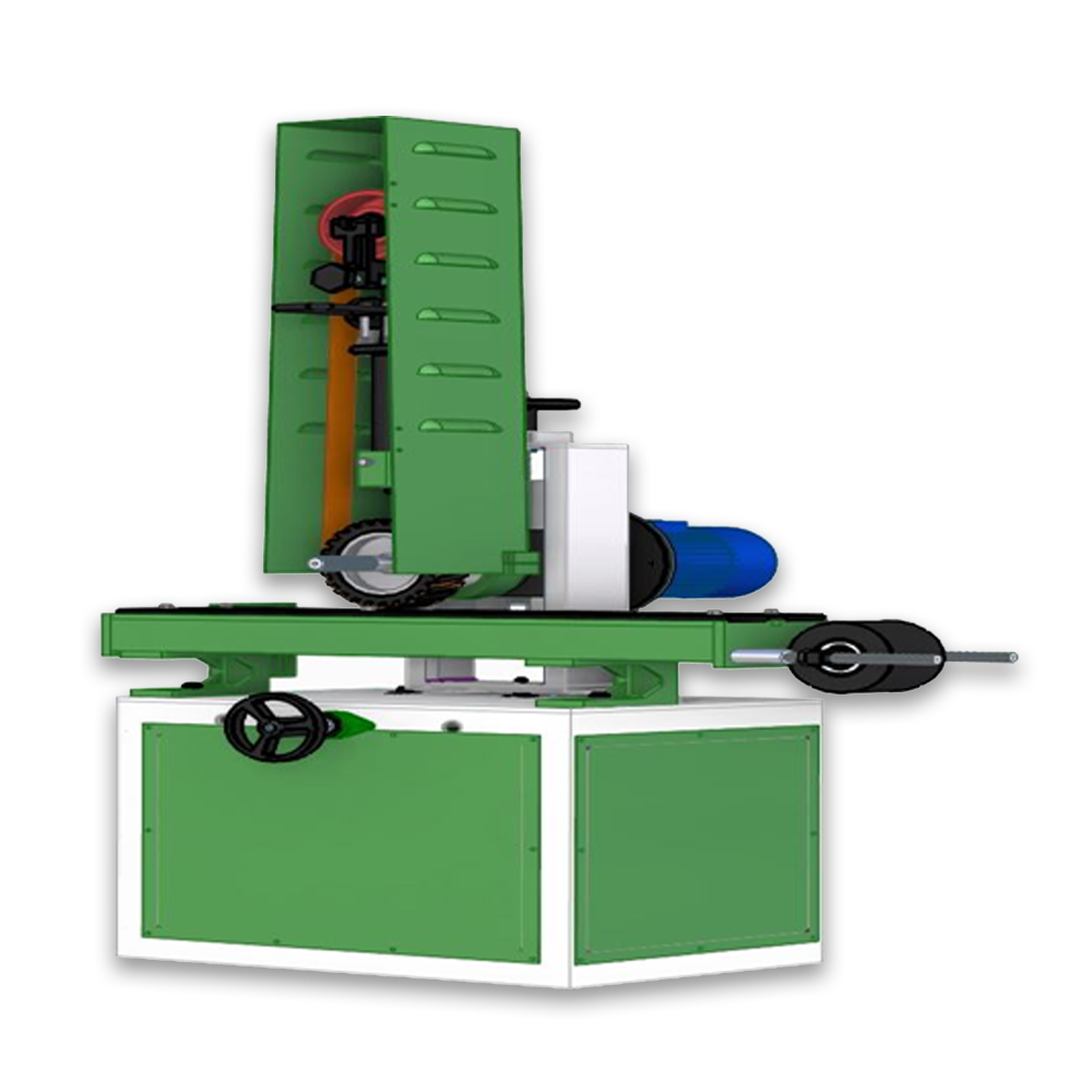 Schematic of an Abrasive Belt Grinder Machine
